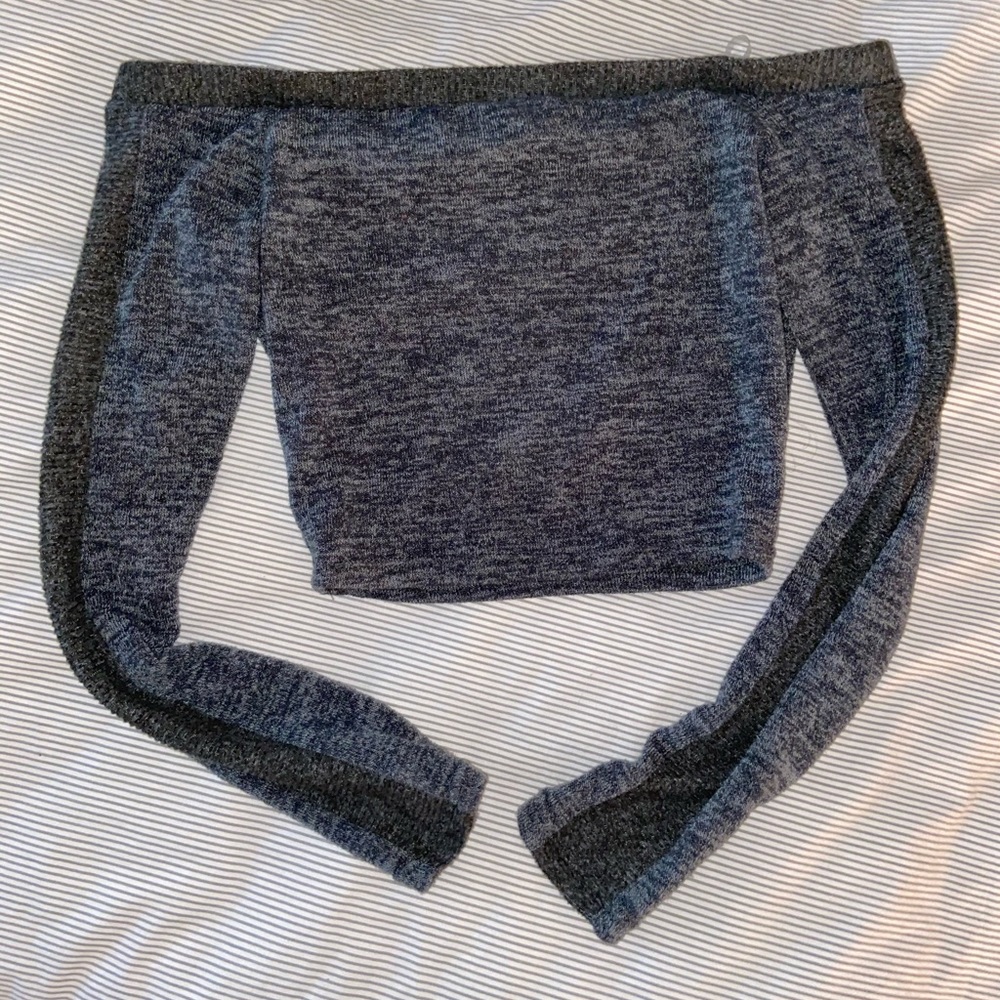 Off the shoulder Cropped Sweater